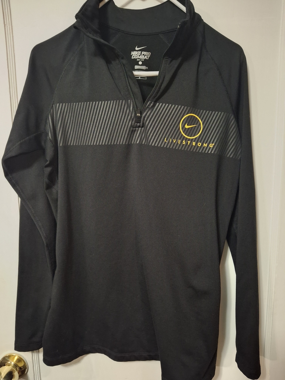 Nike Livestrong Black Quarter-Zip Performance Shirt